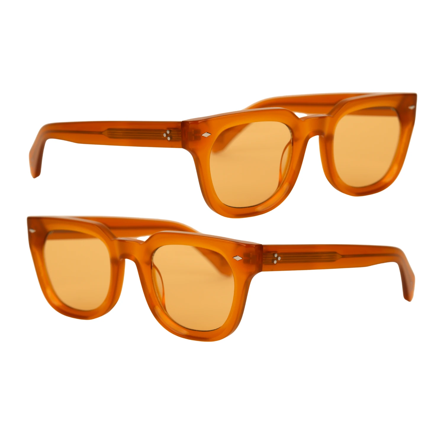 Snawk Solus sunglasses in Amber with honey lenses, angled side views